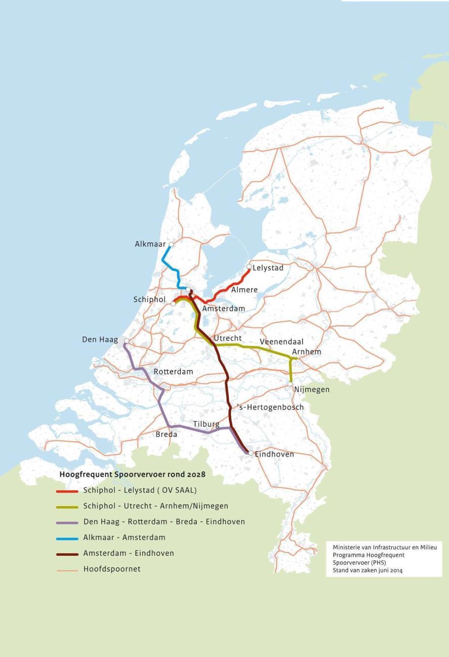 Spoorambities (6) 6 x per uur IC Amsterdam/Schiphol Eindhoven (PHS) start 10 december 2017 proef vanaf 6 september elke woensdag 4 x per uur IC Den Haag Rotterdam Eindhoven