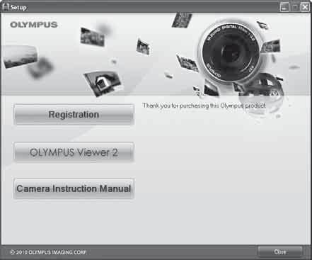 De PC-software installeren en de gebruiker registreren Windows 1 Plaats de meegeleverde CD in een CD-ROM-station. Windows XP Er verschijnt een dialoogvenster Setup.