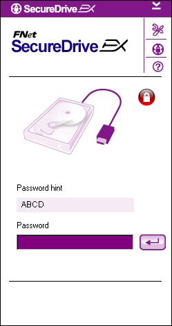 6. Een rood "Lock"-pictogram geeft aan dat het beveiligde gedeelte is vergrendeld. Tevens wordt het wachtwoord-invoervak weergeven. 2.2.3.2 5. Klik op "Deze computer". 6.