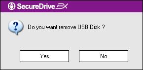 Klik op de afbeelding van een USB-kabel om de Pocket Drive II te verwijderen. 3.