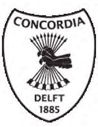 Gastheer: dsv Concordia De historie van dsv Concordia De beginjaren Hoewel Concordia al van 1885 dateert, neemt zij pas in t seizoen 1895/ 96 voor t eerst deel aan de competitie van de Haagse Voetbal