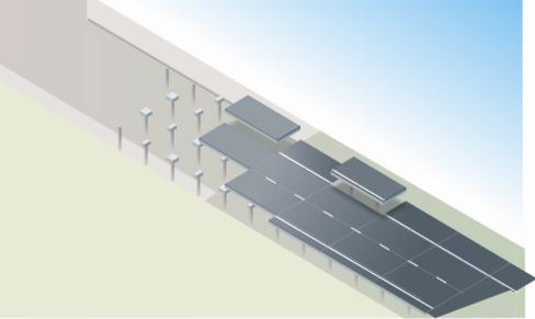 Dit soort constructies zijn niet beperkt tot een zetting gevoelig gebied, het is ook mogelijk, zoals al genoemd, om een dergelijke constructie uit te voeren op een goede ondergrond, in een niet