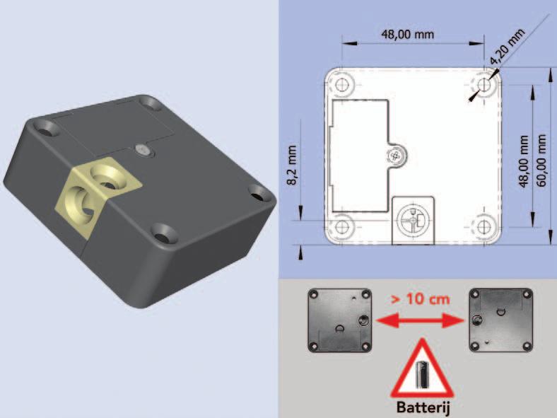 Sloten ELECTRONISCHE SLOTEN ELECTRONISCHE SLOTEN SOLO Electronisch meubelslot Solo - RFID Proxy system 125kHz - maximum 49 sleutelchips of -kaarten per slot - werkt door panelen (hout, glas) tot 25