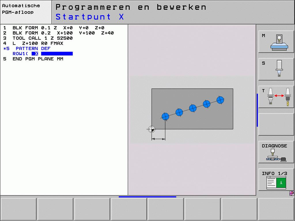 2.3 Patroondefinitie PATTERN DEF Afzonderlijke reeks definiëren Wanneer u een werkstukoppervlak in Z ongelijk aan 0 definieert, dan werkt deze waarde aanvullend op het werkstukoppervlak Q203 dat u in