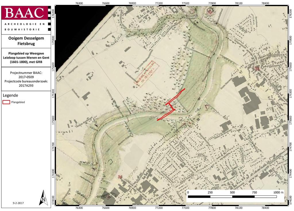 Plan 13: Plangebied en GRB geplot op een weergave van de