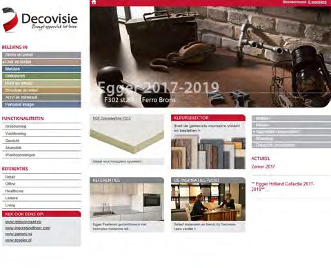 KLEURSELECTOR WEBSITE Staal aanvragen? Kijk op www.decovisie.