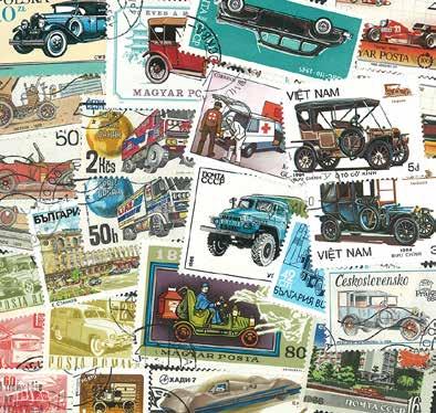 36038 Auto's en motorfietsen 25 zegels 1 50 Wereld 2000 postzegels vóór 1950 Een interessant pakket met