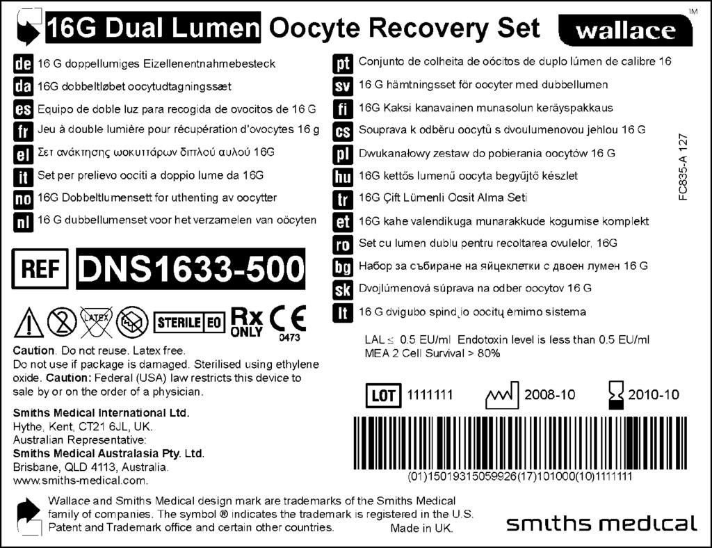 Medische hulpmiddelen - UDI UDI Bar Code symbol Device Identifier (DI) Static portion GTIN (product