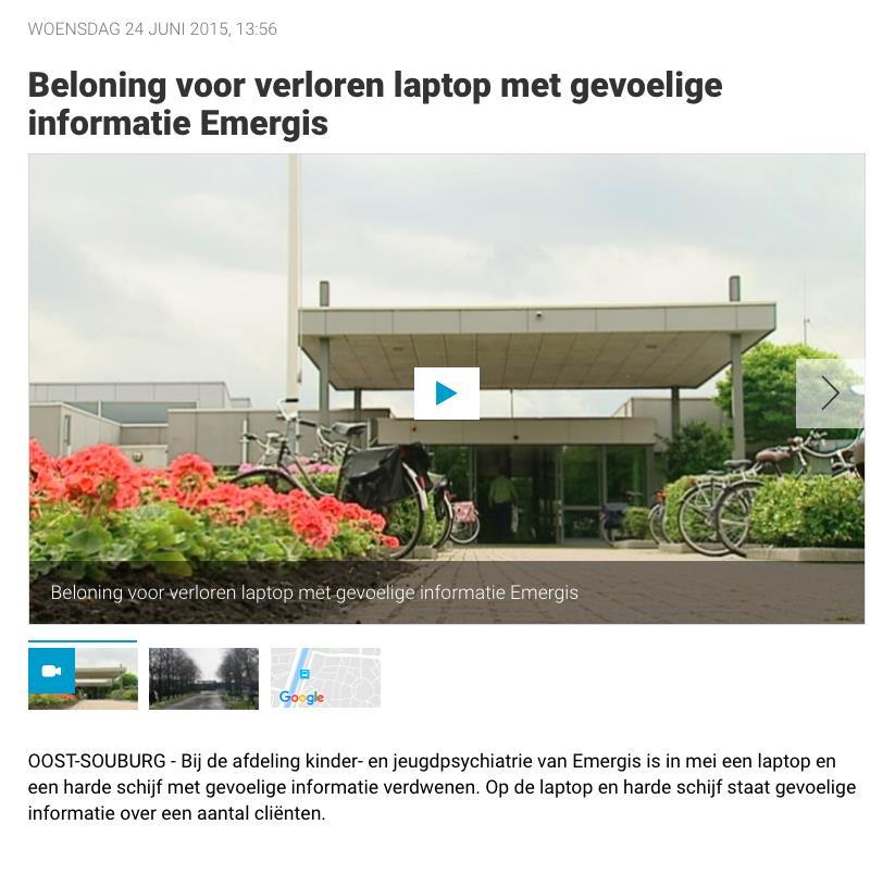 Laptop met gevoelige