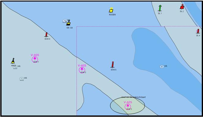 2.c Voorbeelden op OpenCPN Virtuele boeien in