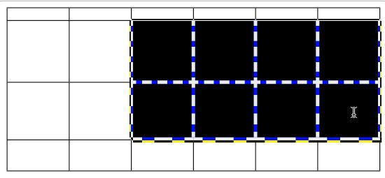 Dit geldt echter niet wanneer inline-afbeeldingen aan de onderkant (horizontaal) buiten de cel komen. Maak de cel groter of wijzig de tekstopmaak.