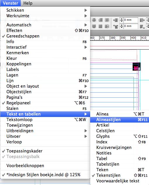 Inhoudsopgaven Een alineastijl met een opvulteken maken 1. Kies Venster > Tekst en tabellen > Alineastijlen om het deelvenster Alineastijlen te openen. 2.