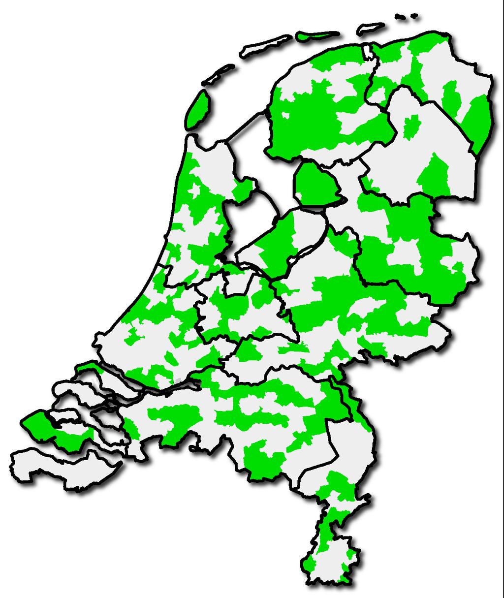 Respons Half november hadden 182 gemeenten de vragenlijst ingevuld, een respons van 41%. Figuur 1 en tabel 1 laten de verdeling zien van de respons over Nederland.