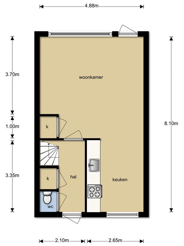 Plattegrond BEGANE GROND Van Herk