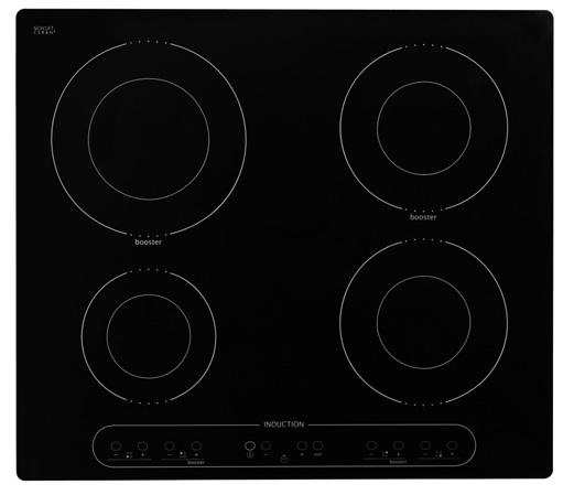 Restwarmte-indicator voor extra veiligheid. Vlak oppervlak van gehard glas met geïntegreerd touch-controlpaneel; vereenvoudigt het schoonmaken en geeft extra werkruimte.