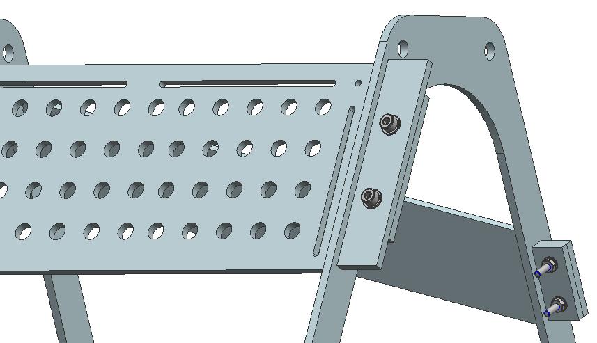 De diagonaal vastzetten door gebruik te maken van bijgevoegde platen diagonaal vast, gevolgd door sluitring