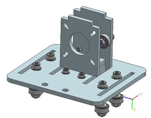 Duw nu de plaat extruder met motor in de