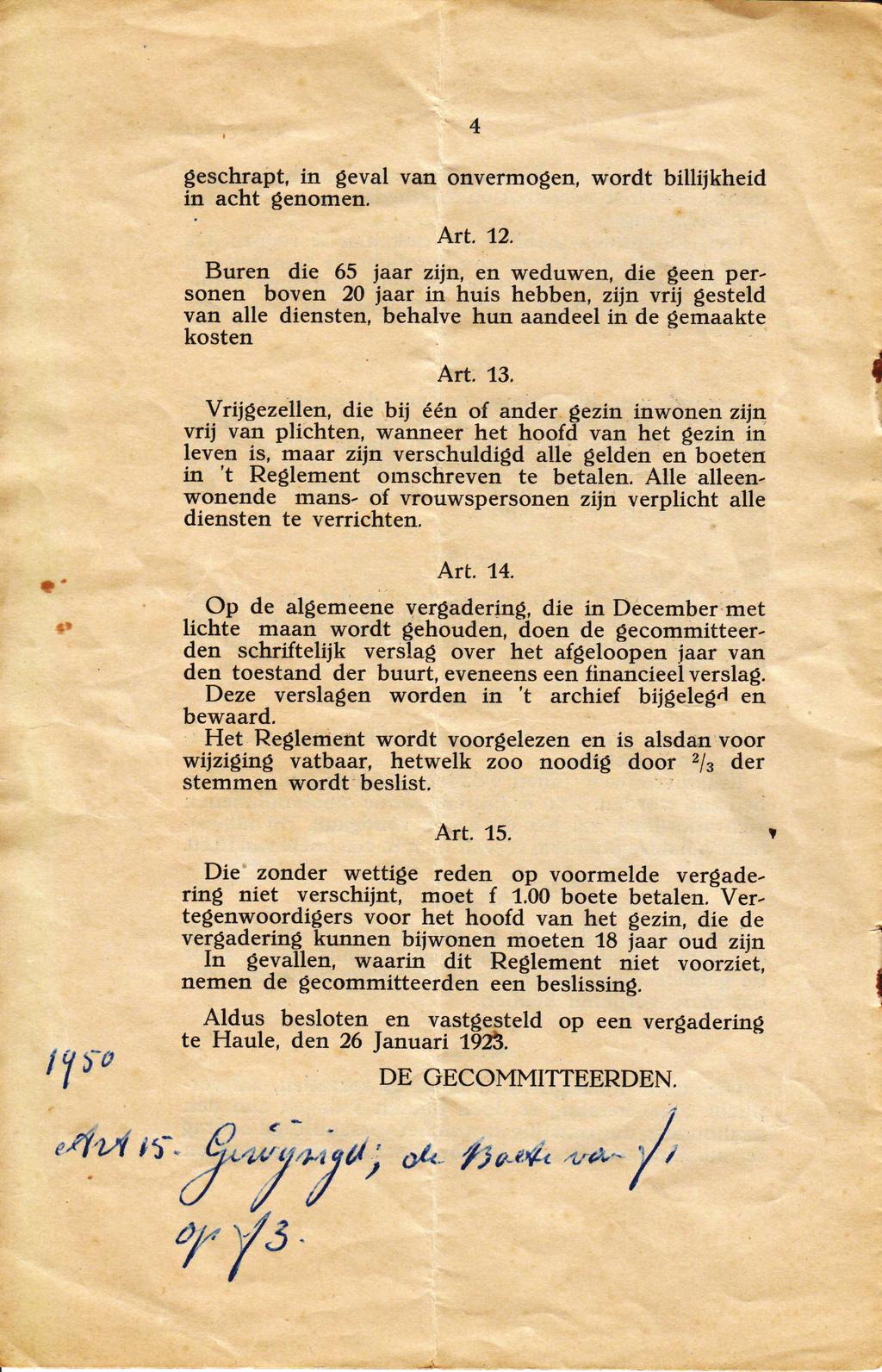 4 geschrapt, in peval van onvermosen, wordt billijkheid in acht genomen. Art, 72.