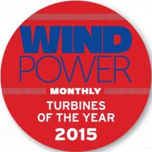 SWT-3.3-130: Turbine of the Year SWT-3.3-130 heeft Goud in de 3MW-Plus categorie gewonnen in de jaarlijkse review van Wind Power Monthly s beste nieuwe producten.