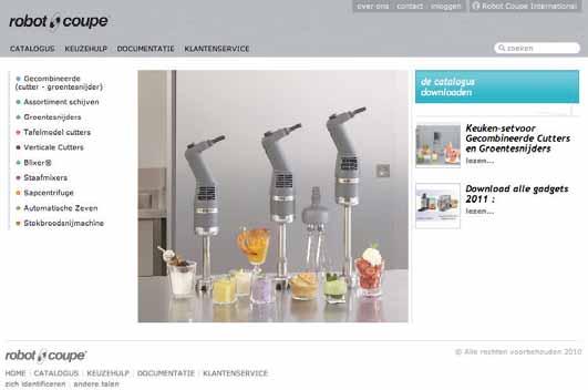Website www.robot-coupe.com/nl-be/ Uw klanten kunnen zich nu registreren om hun producten te garanderen.