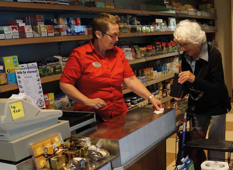 U vindt er een beperkt assortiment persoonlijke verzorgingsproducten en huishoudelijke schoonmaakmiddelen.