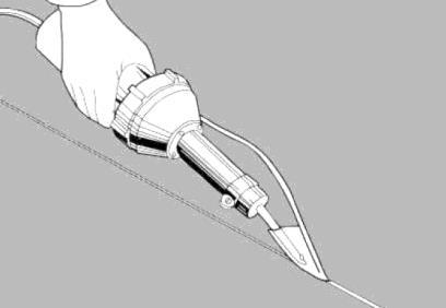 Always ask for complete instructions from the drain manufacturer! WELDING TRIMMING The sheets are heat welded. Do not weld until the adhesive has bonded completely.