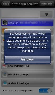 8 Scannen II. Als u alle instellingen voltooid heeft, tip dan "Scannen vanaf (scannernaam)") aan. III.