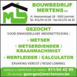 nl TE HUUR: Lommel Hees 33/2, luxe 1 slpk app groot terras, ondergr parking + lift, onm vrij. 650 Euro. Tel.: 0479/99 20 51 BIJVERDIENSTE: nieuw bedrijf!