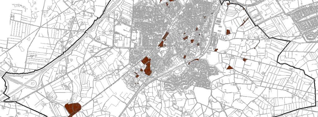 Uitgesloten locaties Wbb-locaties Spoorlijn Veldkamp Gemeentegrens Project: Bodemkwaliteitskaart voor de gemeente Borne Opdrachtgever: Gemeente Borne Datum: Projectnr.