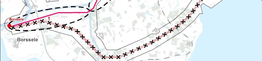 In dit alternatief blijven de bestaande 150kV-verbinding en de aansluiting naar de 150kV-stations ongewijzigd.