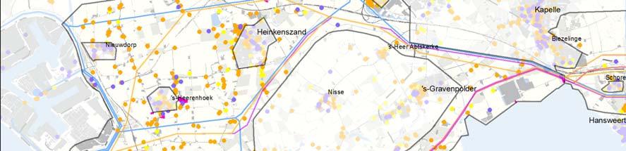 Afbeelding 58 Bestaande en potentiële bodemverontreinigingen in Deelgebied 1.