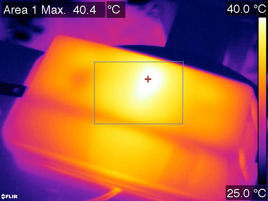 Temperatuurplaatje(s) status lamp > 2 uur aangestaan omgevingstemperatuur 248 graden C gereflecteerde schijnbare temperatuur 248 graden C