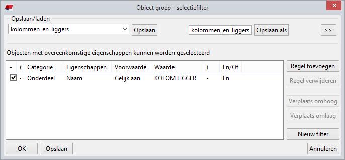 Eigen selectiefilters definiëren Om uw eigen selectiefilters te definiëren: 1. Klik op de icoon Selectiefilter of ga naar Bewerken > Selectiefilter.