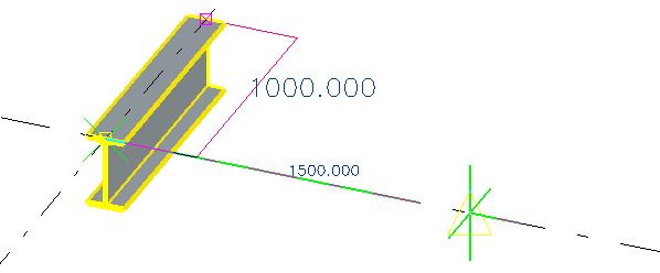 Als u objecten van een merk verplaatst of kopieert, kopieert Tekla Structures indien mogelijk ook de merkstructuur en neemt automatisch de bijbehorende verbindingen, lassen, fit-/trimlijnen en bouten