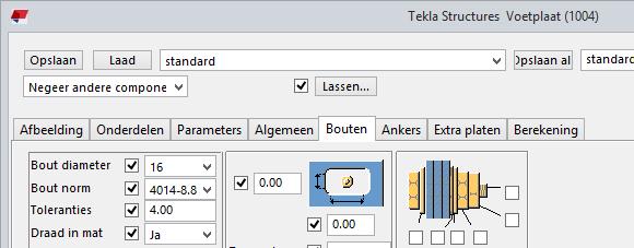 onderdelen definiëren, bijvoorbeeld de prefix, het startnummer, het materiaal of de gebruikte boutdiameter of boutnorm: Wanneer u hier