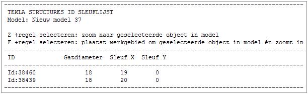 Toets Z Wanneer u tijdens het selecteren van een regel de toets Z op uw toetsenbord ingedrukt houdt, zoomt Tekla Structures in op het corresponderende object in het actieve modelvenster, het