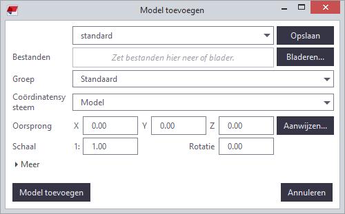 U kunt ook in de Windows Verkenner zoeken naar referentiemodellen en deze vervolgens naar het Tekla Structures-venster verslepen om ze in te voegen.