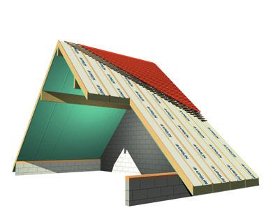 Ecoon-dakelementen zijn op maat gemaakte panelen die isolatie, kepers, onderdak en binnenafwerking combineren in één kwalitatief en performant all-in-one bouwconcept voor hellende daken met gordingen.