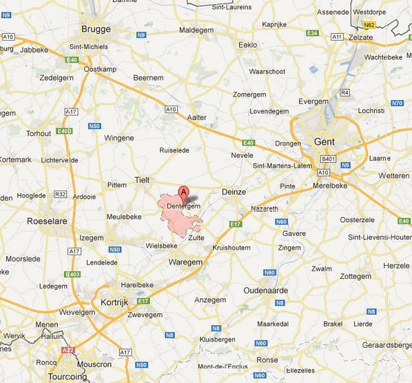 P0291 Verkeerskundige studie Dentergem Rapport Final1.01 1. INLEIDING 1.1. SITUERI NG V AN HET P RO JECTGE BIED De gemeente Dentergem situeert zich in het westen van de provincie West-Vlaanderen.