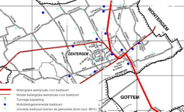 P0291 Verkeerskundige studie Dentergem Rapport Final1.01 bijkomend moet men het zeer moeizame kruispunt Statiestraat x Markegemsesteenweg en het kruispunt Gottemstraat x Wontergemstraat passeren.