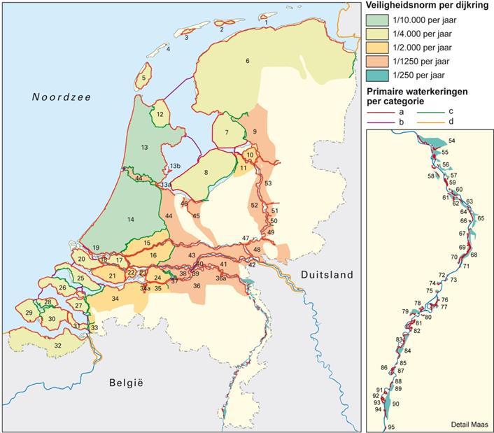 bestaande uit meerdere waterkeringssecties. Daarnaast wordt in WBI-2017 overgestapt op nieuwe getalsmatige waarden van de veiligheidsnormen per dijktraject. Het doel van WBI-2017 is o.a. het afleiden van de (nieuwe) HR voor de volgende toetsronde.