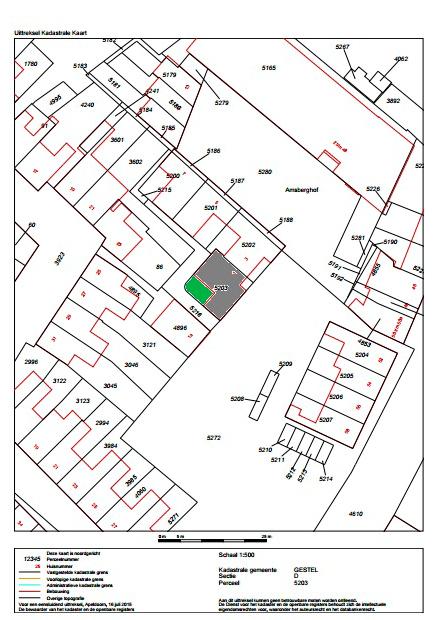 LIJST VAN ZAKEN, KADASTER EN LOCATIE blijft 