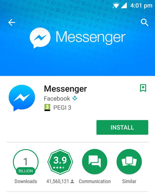 Android installatie 1. Open de Google Play Store. Facebook Messenger is gratis verkrijgbaar in de Google Play Store. a.