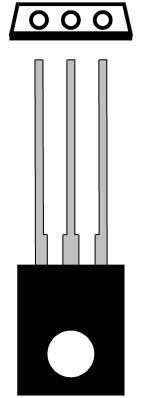 De aansluitingen zijn aangegeven op de behuizing. Transistors Transistors zijn stroomversterkers, die zwakke signalen in sterkere omzetten. Zij hebben 3 aansluitingen.