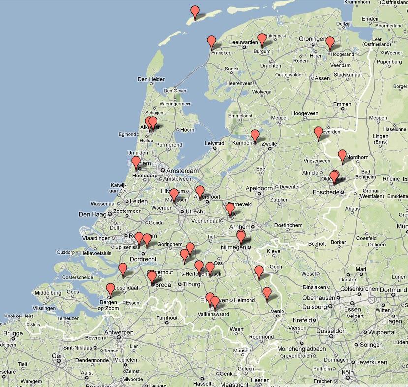 Acht jaar oude DGD s Een selectie van 30 wegvakken met een dunne geluidreducerende deklaag Geluideis 4 db bij aanleg Elk wegvak is