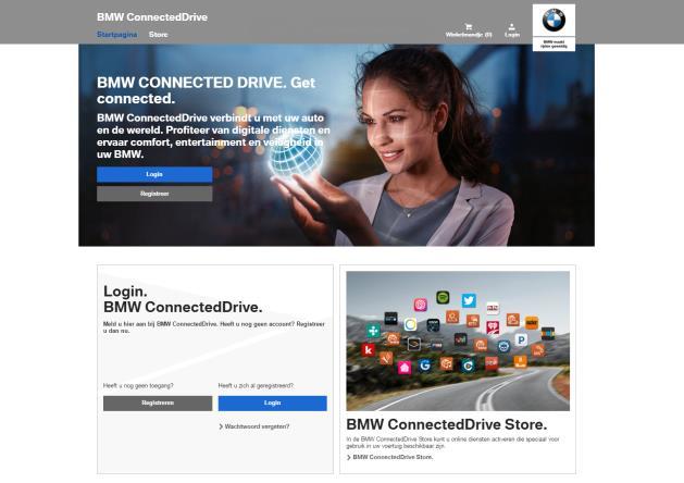 BMW CONNECTED DRIVE ACCOUNT. REGISTRATIE. 1. Indien u al een BMW ConnectedDrive account heeft, kunt u uw bestaande login gegevens gebruiken.