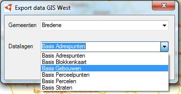 Download Deze knop biedt de mogelijkheid om data van een bepaalde West-Vlaamse gemeente te downloaden als Feature Class in een File Geodatabase.