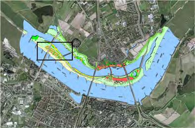 8 WESTELIJK EILAND/WESTTONG 8.1 Situatieschets Het westelijk eiland ligt op het westelijke einde van de landtong die door de aanleg van de hoogwatergeul ontstaat.