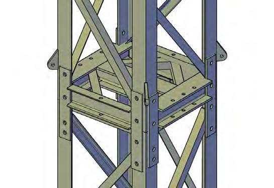 LE131500-R02 JJ C2 17 april 2014 Bijlage 4.6. Toetsing verbinding topsectie en middensectie Verbinding met 12 mm dikke schetsplaten, waarin pasbouten M24 8.8 zijn aangebracht.