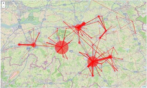 Herkomst en bestemming deelnemers Extra kilometers van deelnemers met E-Bike Bonus + Online Fietscoach